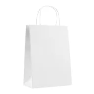 Punga medie de cadou, hartie, white