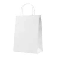 Punga medie de cadou, hartie, white