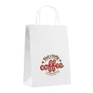 Punga medie de cadou, hartie, white