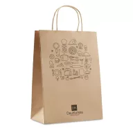 Punga mare de cadou., Paper, beige