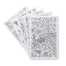 Set de colorat adulti cu 10 planse si 12 creioane colorate, 140x100 mm,  Everestus, 20APR015, carton, alb