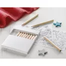 Set de colorat adulti cu 10 planse si 12 creioane colorate, 140x100 mm,  Everestus, 20APR015, carton, alb