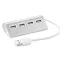 Extensie USB cu 4 porturi, aluminiu, matt silver