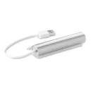 Extensie USB cu 4 porturi, aluminiu, matt silver
