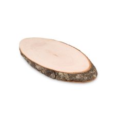   Tocator oval scoarta de copac 27x13x2 cm, Everestus, TB05, lemn, maro