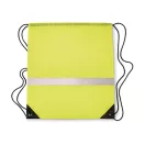 Sac cu cordon si banda reflect, poliester, neon yellow