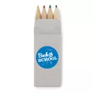 4 mini-creioane colorate, Wood, beige