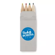 4 mini-creioane colorate, Wood, beige