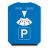 Racleta cu suport de parcare, Polystyrene, blue