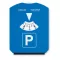 Racleta cu suport de parcare, Polystyrene, blue