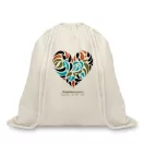 Sac cu cordon, bumbac organic, Organic bumbac, beige