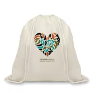 Sac cu cordon, bumbac organic, Organic bumbac, beige