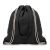 Sacosa cu manere lungi si snur, Everestus, 20IAN2029, Negru, Bumbac