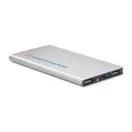 Baterie externa solara 8000mAh, aluminiu, matt silver