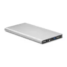 Baterie externa solara 8000mAh, aluminiu, matt silver
