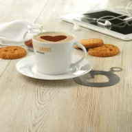   Ceasca de cafea cu farfurie 160 ml, Everestus, 20IAN1139, Alb, Ceramica