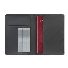   Portofel cu loc pentru pasaport, protectie RFID, Everestus, RF04, poliester, negru, 105x6x145 mm