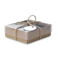   Set 4 bucati suport pahare din ardezie, Everestus, SPI03, baza din EVA, negru