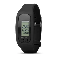 Bratara cu pedometru, Everestus, 20IAN2533, Negru, Silicon