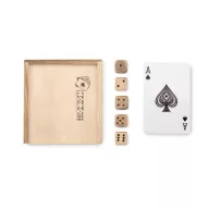 Carti de joc si zaruri, materiale multiple, wood