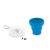 Pahar pliabil silicon, materiale multiple, blue