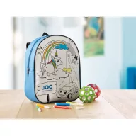   Rucsac pentru copii cu 5 markere incluse, Everestus, 20IAN559, Turcoaz, Poliester 600D