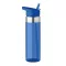 Sticla sport 700 ml, Everestus, SA02, tritan, otel inoxidabil, transparent, albastru