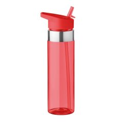   Sticla sport 700 ml, Everestus, SA06, tritan, otel inoxidabil, transparent, rosu
