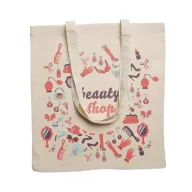 Sacosa cumparaturi cu manere, bumbac, beige