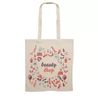 Sacosa cumparaturi cu manere, bumbac, beige