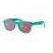 Ochelari de soare cu steagul Portugaliei pe lentila, Everestus, OSSG055, policarbonat, verde
