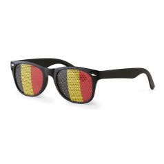   Ochelari de soare cu steagul Belgiei pe lentila, Everestus, OSSG051, policarbonat, negru