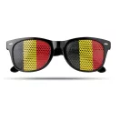 Ochelari de soare cu steagul Belgiei pe lentila, Everestus, OSSG051, policarbonat, negru