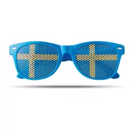   Ochelari de soare cu steagul Suediei pe lentila, Everestus, OSSG052, policarbonat, albastru