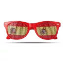 Ochelari de soare cu steagul Spaniei pe lentila, Everestus, OSSG058, policarbonat, rosu