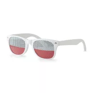   Ochelari de soare cu steagul Poloniei pe lentila, Everestus, OSSG060, policarbonat, alb