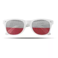   Ochelari de soare cu steagul Poloniei pe lentila, Everestus, OSSG060, policarbonat, alb