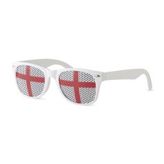   Ochelari de soare cu steagul Angliei pe lentila, Everestus, OSSG054, policarbonat, alb