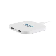 Incarcator fara fir cu portUSB, ABS, white