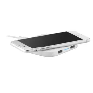 Incarcator fara fir cu portUSB, ABS, white