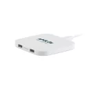 Incarcator fara fir cu portUSB, ABS, white