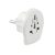 World to EU. 3-pole, materiale multiple, white