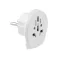 World to EU. 3-pole, materiale multiple, white