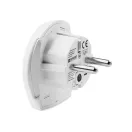 World to EU. 3-pole, materiale multiple, white