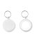 Breloc rotund, Everestus, KR0225, metal, alb