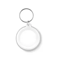 Breloc rotund, Everestus, KR0225, metal, alb