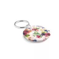 Breloc rotund, Everestus, KR0225, metal, alb