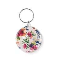 Breloc rotund, Everestus, KR0225, metal, alb