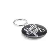 Breloc rotund, Everestus, KR0225, metal, alb