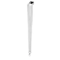   Lanyard cu carlig metalic si inchizatoare de siguranta, 2x92.5 cm, Everestus, 20SEP1396, Poliester, Alb